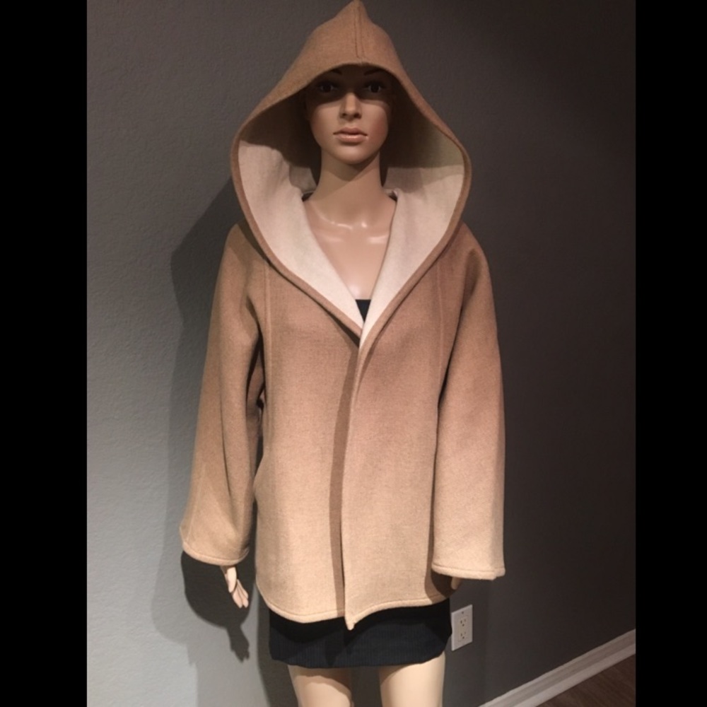 Zara wool Poncho with hoodie